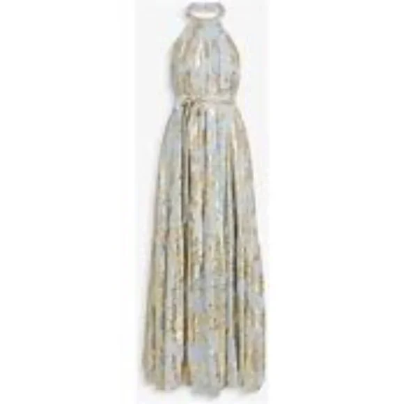 ML Monique Lhuillier Women's Blue Metallic Fil Coup Silk-blend Chiffon  Halterne is available for purchase on au PAY Market - Imported Goods Online  Store Co.Ltd. | au PAY Market - Online Shopping